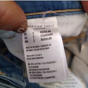 🆕 American Eagle Jeggings Jeans Distressed Chewed Hem 2